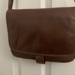 BRIZZ Brown Leather Crossbody Bag Made In Italy